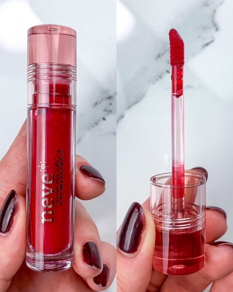 Neve Cosmetics Ruby Juice extra pigmented liquid lip stain recensione