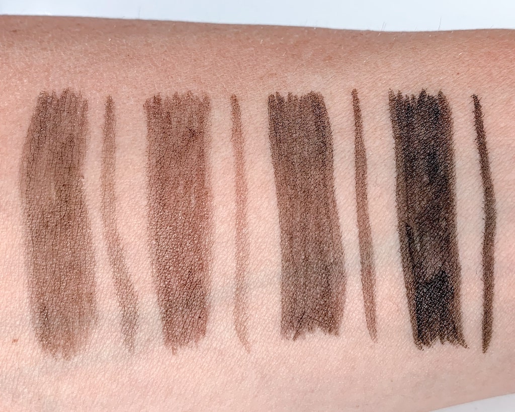 nabla brow ambition swatches